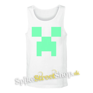 MINECRAFT - Green Creeper - biele pánske tielko