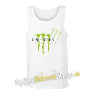 MONSTER ENERGY - Green Logo Honey Bee - biele pánske tielko