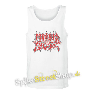 MORBID ANGEL - Logo Red White - biele pánske tielko