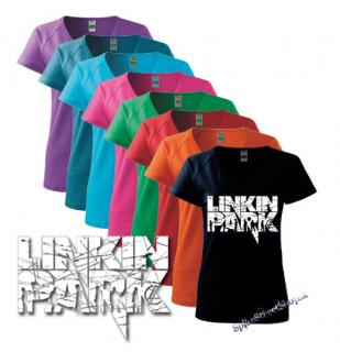 LINKIN PARK - Logo & Band - farebné dámske tričko