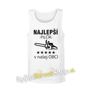 NAJLEPSI PILCIK v OBCI - biele pánske tielko