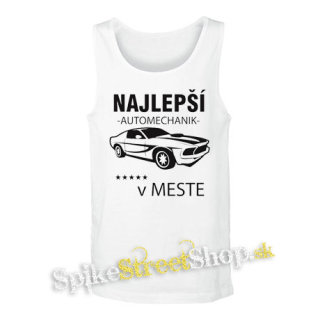 NAJLEPŠÍ AUTOMECHANIK v meste - biele pánske tielko