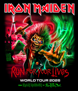 IRON MAIDEN - Run For Your Lives - World Tour 2026 - chrbtová nášivka