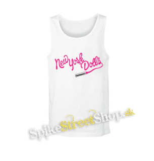 NEW YORK DOLLS - Logo - biele pánske tielko