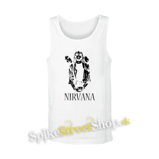 NIRVANA - Band Graffiti Poster - biele pánske tielko