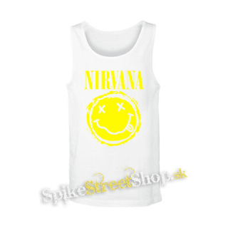 NIRVANA - Grunge Smile - biele pánske tielko