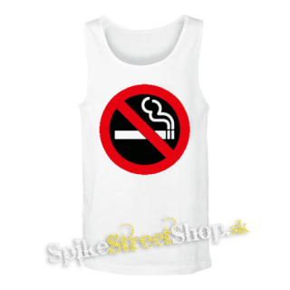 NO SMOKING - biele pánske tielko