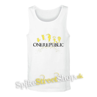 ONE REPUBLIC - Logo And Band povodne - biele pánske tielko
