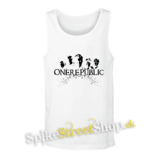 ONE REPUBLIC - Logo And Band - biele pánske tielko