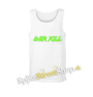 OVERKILL - Logo Green - biele pánske tielko