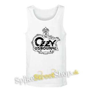 OZZY OSBOURNE - Logo Crowned Skull - biele pánske tielko