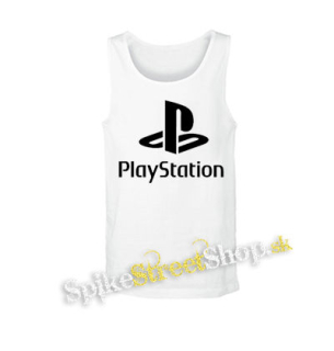 PLAYSTATION - Logo - biele pánske tielko