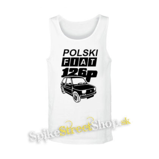 POLSKI FIAT 126p - biele pánske tielko