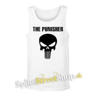 PUNISHER - Logo & Skull - biele pánske tielko