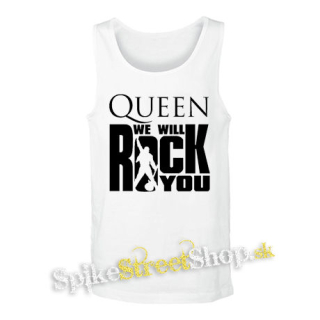 QUEEN - We Will Rock You - biele pánske tielko