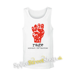 RAGE AGAINST THE MACHINE - Logo Paw - biele pánske tielko