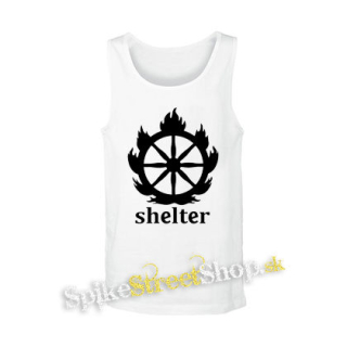 SHELTER - Logo - biele pánske tielko