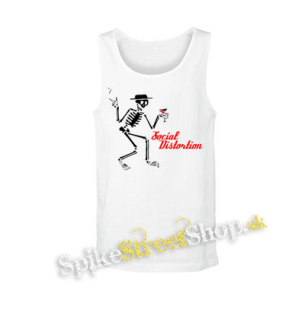 SOCIAL DISTORTION - Skeleton & Logo - biele pánske tielko