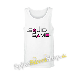 SQUID GAME - Logo Colour Pink - biele pánske tielko
