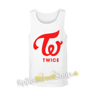 TWICE - Red Logo - biele pánske tielko