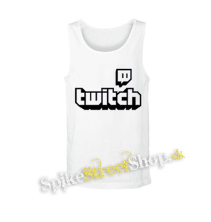 TWITCH - White Logo Sign - biele pánske tielko
