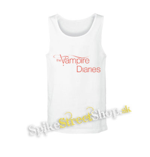 VAMPIRE DIARIES - Red Logo - biele pánske tielko