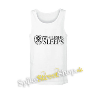 WHILE SHE SLEEPS - Logo - biele pánske tielko