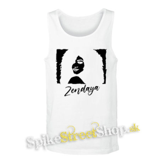ZENDAYA - Logo & Portrait - biele pánske tielko