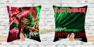 IRON MAIDEN - Run For Your Lives World Tour 2026 - vankúš s obojstrannou potlačou
