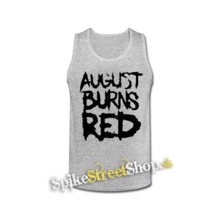 AUGUST BURNS RED - Big Logo - šedé pánske tielko