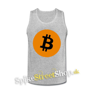 BITCOIN - Crest - šedé pánske tielko