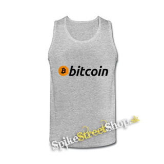 BITCOIN - Logo - šedé pánske tielko