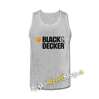 BLACK & DECKER - Logo - šedé pánske tielko
