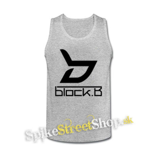 BLOCK B - Logo - šedé pánske tielko