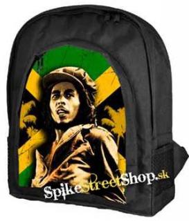 BOB MARLEY na pozadí jamajskej zástavy - ruksak