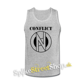 CONFLICT - Logo Crest - šedé pánske tielko