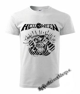 HELLOWEEN - Metal Pumpkin Head - biele pánske tričko