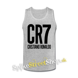 CRISTIANO RONALDO - CR7 Crest - šedé pánske tielko