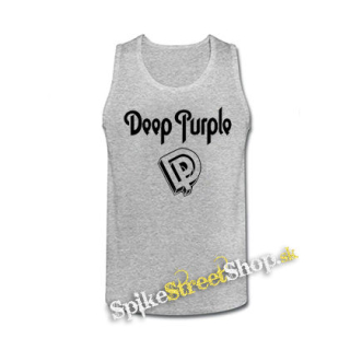DEEP PURPLE - Logo Crest - šedé pánske tielko