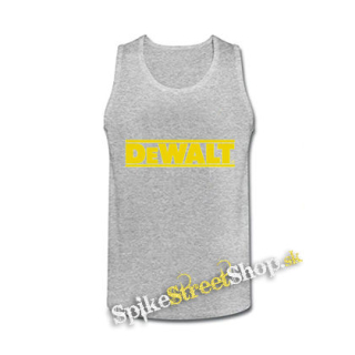 DEWALT - Yellow Logo - šedé pánske tielko