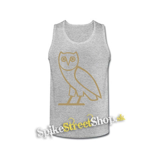 DRAKE - OWL SYMBOL - šedé pánske tielko