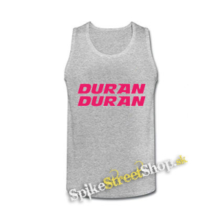 DURAN DURAN - Pink Logo - šedé pánske tielko