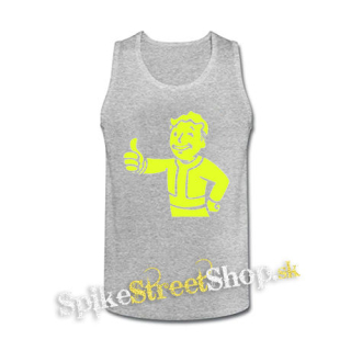 FALLOUT - Vault Boy Green - šedé pánske tielko