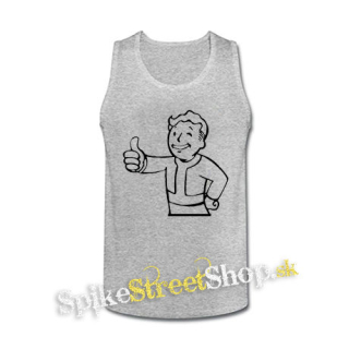 FALLOUT - Vault Boy - šedé pánske tielko