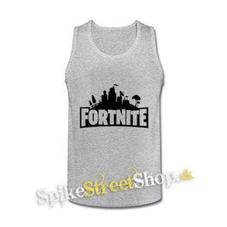 FORTNITE - Logo - šedé pánske tielko