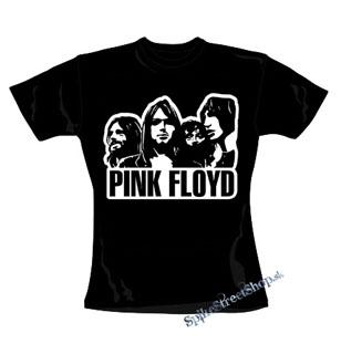 PINK FLOYD - Logo & Band - čierne dámske tričko