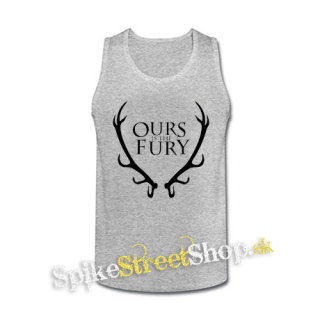 GAME OF THRONES - OURS IS THE FURY - Logo - šedé pánske tielko