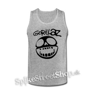 GORILLAZ - Noodle Skull Face - šedé pánske tielko