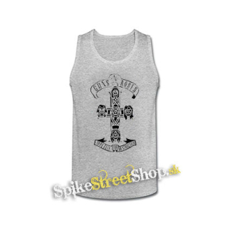 GUNS N ROSES - Appetite For Destruction Cross - šedé pánske tielko