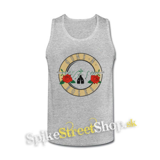 GUNS N ROSES - Classic Logo - šedé pánske tielko